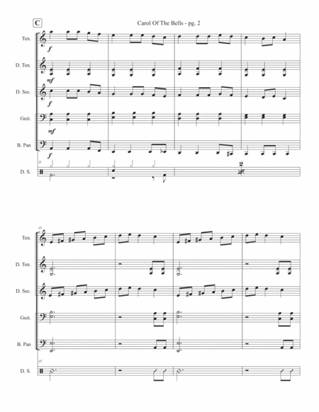 Carol Of The Bells For Steel Band Page 2