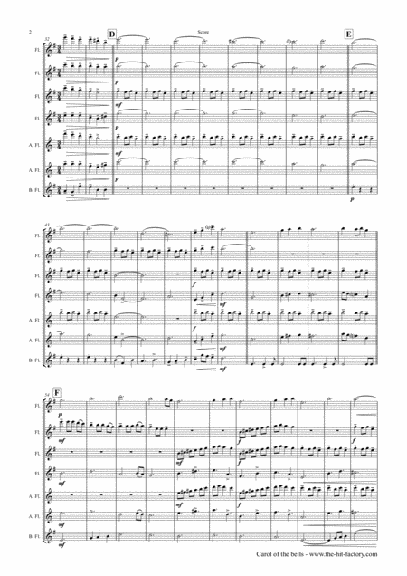 Carol Of The Bells Pentatonix Style Flute Quintet Page 2