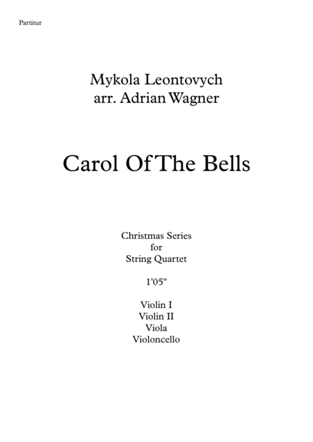 Carol Of The Bells String Quartet Arr Adrian Wagner Page 2
