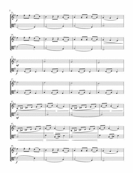 Carol Of The Bells Violin And Viola Duet Page 2