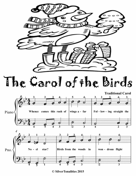 Carol Of The Birds Easy Piano Sheet Music Tadpole Edition Page 2