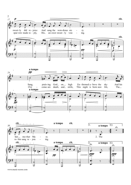 Carol Of The Birds Voice And Piano Page 2