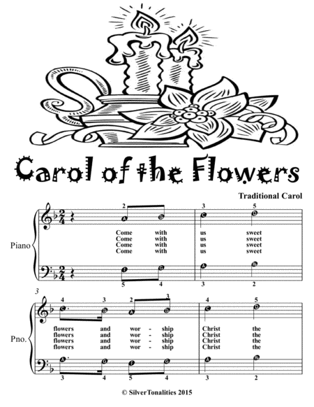 Carol Of The Flowers Easy Piano Sheet Music Tadpole Edition Page 2