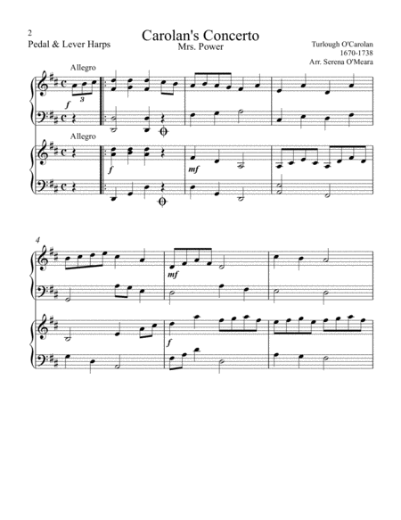 Carolans Concerto Score And Parts Page 2