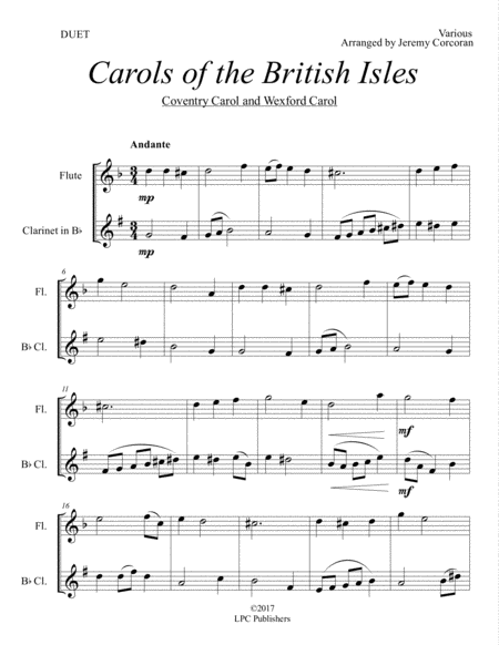 Carols Of The British Isles For Flute And Clarinet Page 2