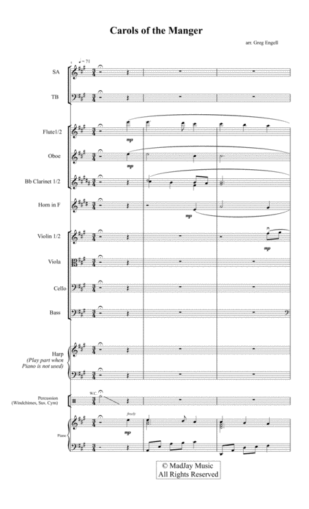 Carols Of The Manger Chamber Orchestra Accompaniment For Octavo Page 2