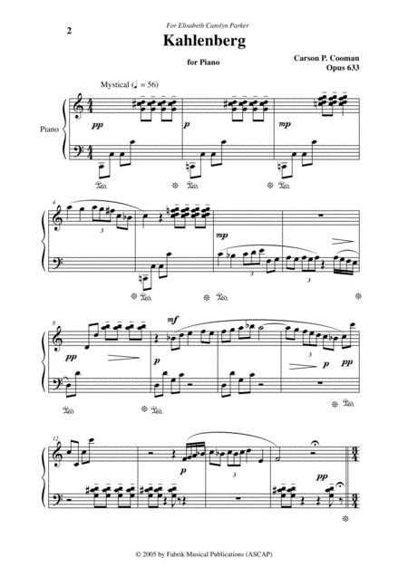 Carson Cooman Kahlenberg For Piano Page 2