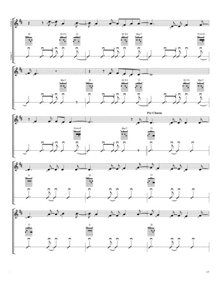 Castle On The Hill Fingerstyle Guitar Duet Page 2