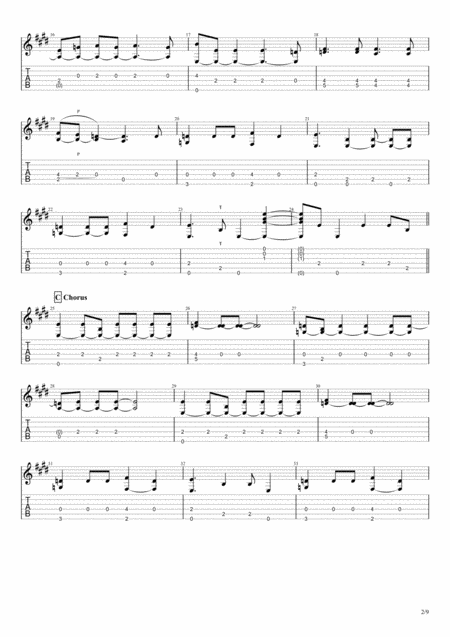 Cats In The Cradle For Solo Fingerstyle Guitar Page 2