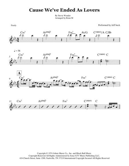 Cause We Ve Ended As Lovers Lead Sheet Performed By Jeff Beck Page 2