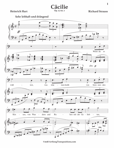 Ccilie Op 27 No 2 C Major Bass Clef Page 2