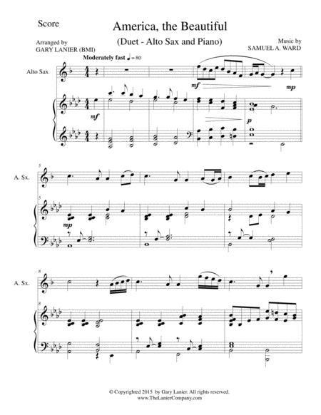 Celebrate America A Suite Of 3 Great Patriotic Songs For Alto Sax Piano With Score Parts Page 2