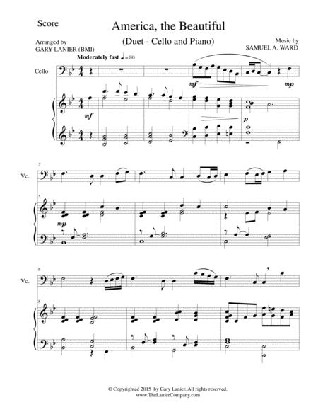 Celebrate America A Suite Of 3 Great Patriotic Songs For Cello Piano With Score Parts Page 2