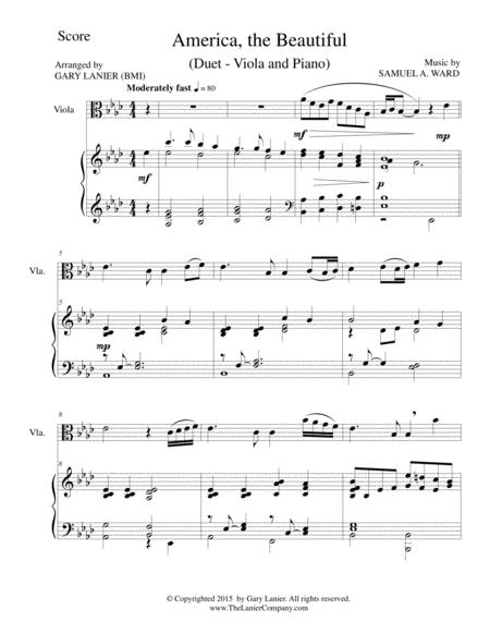 Celebrate America A Suite Of 3 Great Patriotic Songs For Viola Piano With Score Parts Page 2