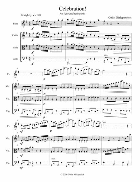 Celebration For Flute Violin Viola And Cello Page 2