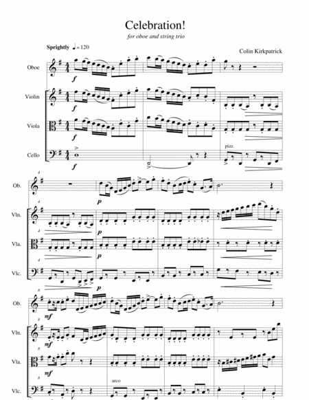 Celebration For Oboe Violin Viola And Cello Page 2