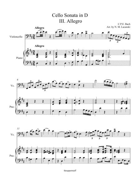 Cello Sonata In D Iii Allegro Page 2