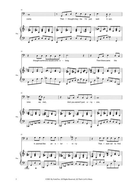 Center Of The Universe For Baritone Voice Piano Page 2