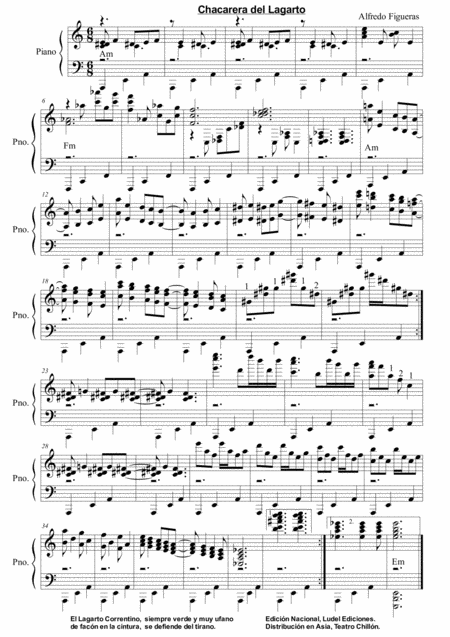 Chacareras Salchicheras Dachshund Alfredo Figueras Piano Page 2