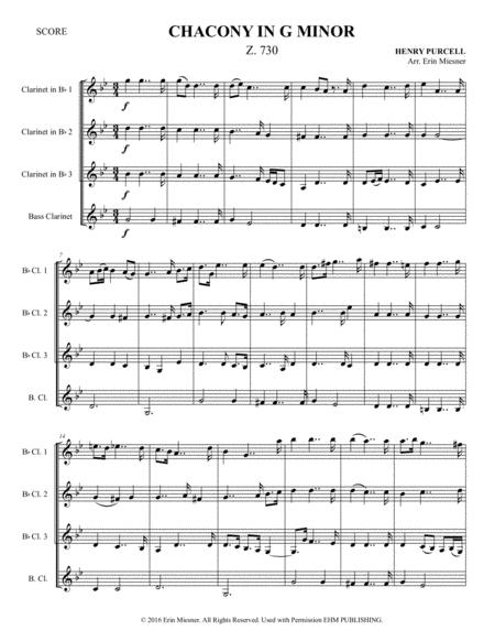 Chacony In G Minor Z 730 For Clarinet Quartet Page 2