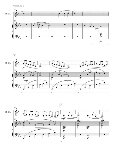 Chalumeau For Clarinet Or Alto Saxophone And Piano Page 2