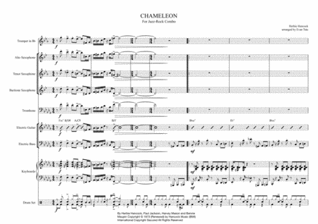 Chameleon Jazz Fusion Combo Arrangement Page 2