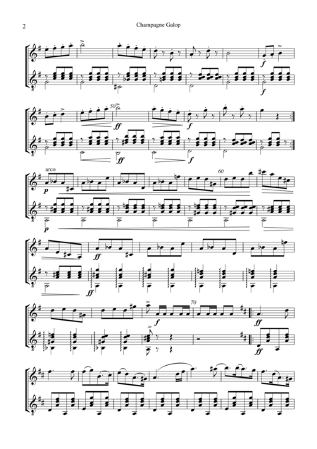 Champagne Galop For Violin And Guitar Page 2