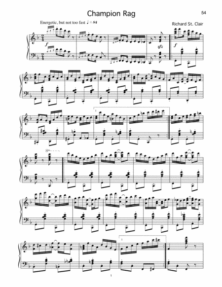 Champion Rag For Solo Piano Page 2