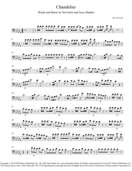 Chandelier Cello Solo Page 2