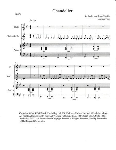 Chandelier For Flute And Clarinet With Piano Accompaniment Page 2