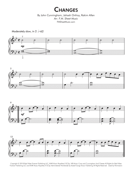 Changes Early Intermediate Piano Page 2