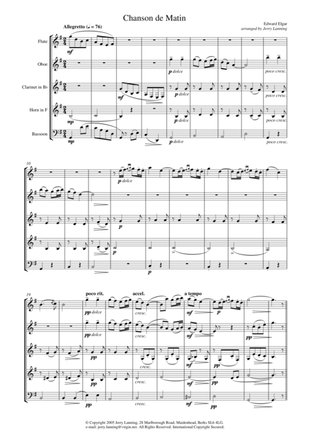 Chanson De Matin For Wind Quintet Page 2