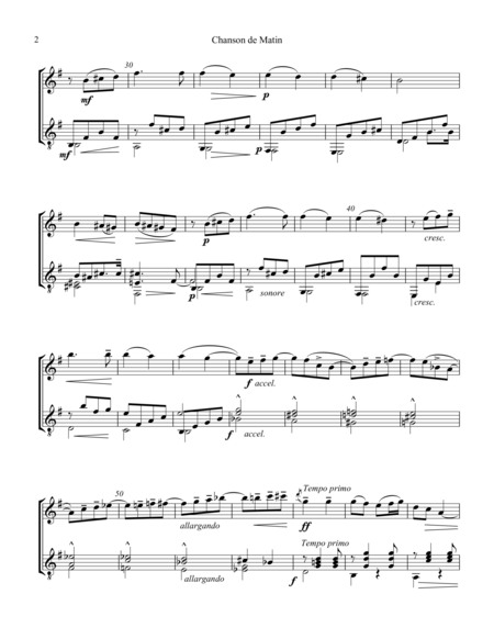 Chanson De Matin Op 15 For Flute And Guitar Page 2