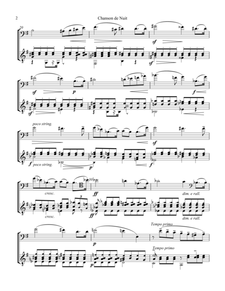 Chanson De Nuit And Chanson De Matin Op 15 For Cello And Guitar Page 2