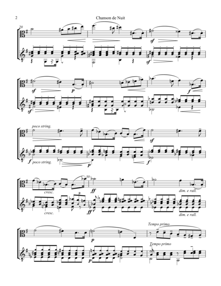 Chanson De Nuit For Viola And Guitar Page 2