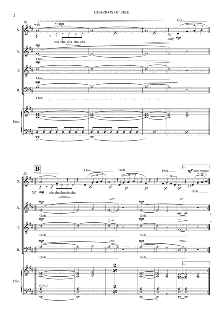 Chariots Of Fire By Vangelis For Satb Piano Page 2