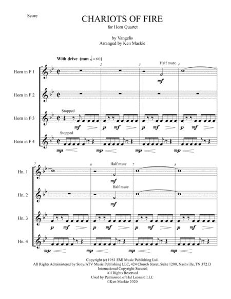 Chariots Of Fire For Horn Quartet Page 2