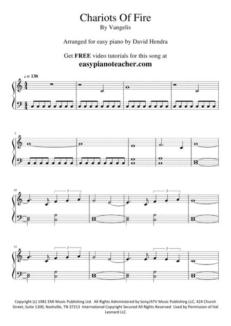 Chariots Of Fire Theme By Vangelis Very Easy Piano With Free Video Tutorials Page 2