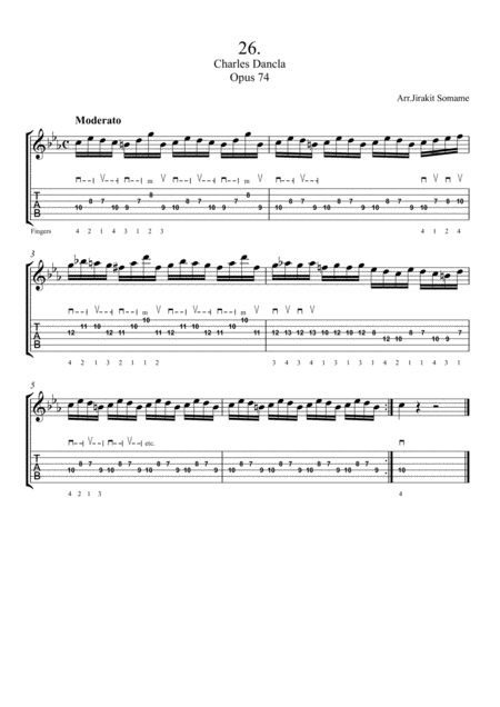 Charles Dancla Exercices Journaliers For Electric Guitar Opus 74 Volume 2 Nos 26 50 Page 2