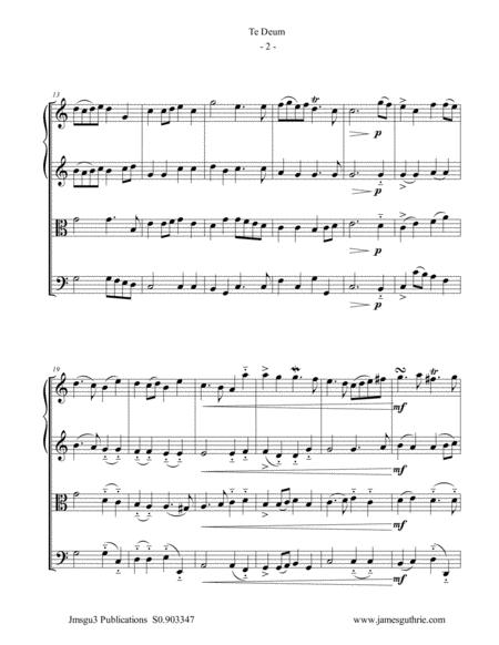 Charpentier Te Deum Prelude For String Quartet Page 2