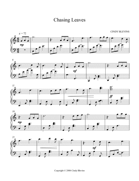 Chasing Leaves An Original Piano Solo From My Piano Book Slightly Askew Page 2