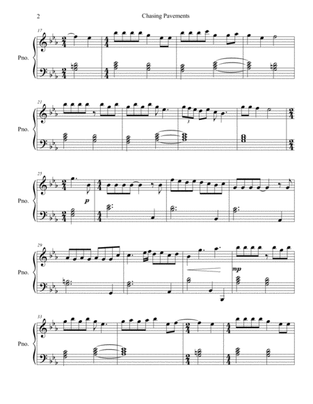 Chasing Pavements Piano Solo Page 2