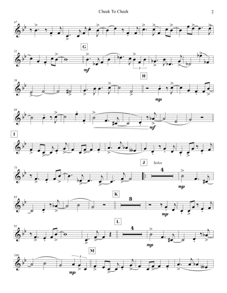 Cheek To Cheek Bass Flute Page 2