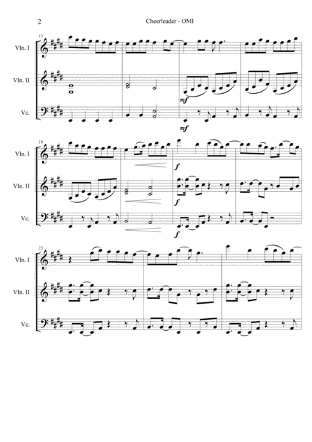 Cheerleader Omi Arranged For String Trio Page 2