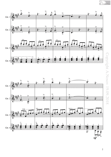 Chi Mai Sheet Music For 4 Guitars Page 2