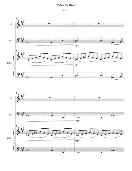 Chicago Colour My World For Piano Trio Page 2