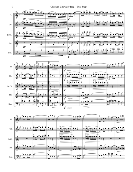 Chicken Chowder Rag By Irene Giblin For Woodwind Quintet Page 2