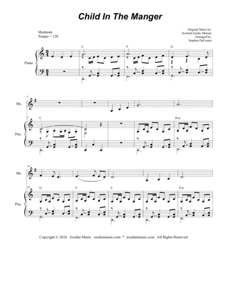 Child In The Manger Duet For Bb Trumpet And French Horn Page 2