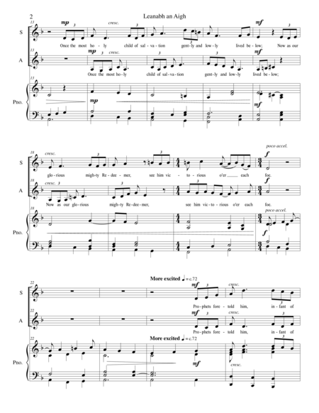 Child In The Manger Sa Choir And Piano Page 2