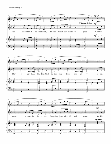 Child Of Mary Childrens Choir Anthem Page 2